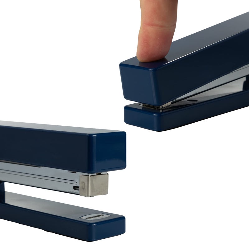 JAM PAPER Modern Desk Stapler - Navy Blue - Sold Individually - Image 3